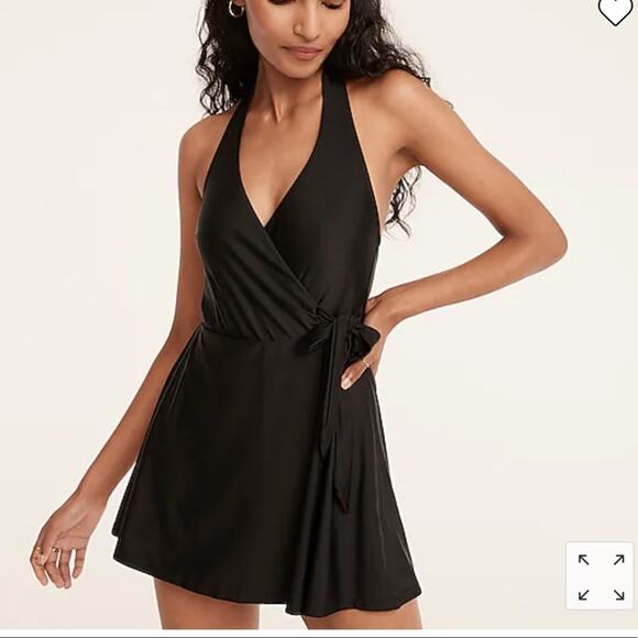 J. Crew Other - J. Crew Black Halter Wrap One Piece Swimsuit